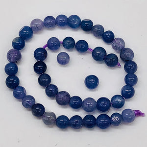 Tanzanite Gemmy Round Half-Strand | 5 mm | Lavender | 40 Beads |