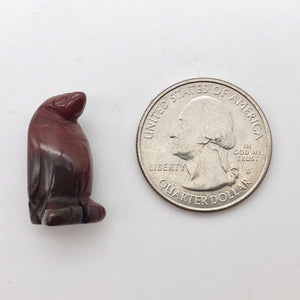 March of The Penguins 2 Carved Brecciated Jasper Beads | 21.5x12.5x11mm | Red - PremiumBead Alternate Image 4
