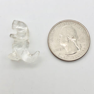 Hand Carved Quartz Tyrannosaurus Rex Figurine | 20x15x7mm | Clear - PremiumBead Alternate Image 5