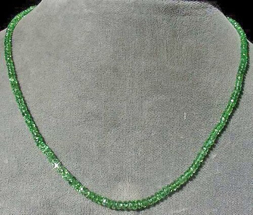 7 Beads of Tsavorite Garnet Faceted Roundel Beads 3287 - PremiumBead Primary Image 1