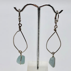 Designer Aquamarine & Sterling Silver Drop Earrings 7103E - PremiumBead Alternate Image 4