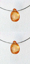 Load image into Gallery viewer, 1 Golden Orange Sapphire Faceted Briolette Bead 6088 - PremiumBead Alternate Image 2
