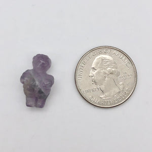 Hand Carved Amethyst Goddess of Willendorf Figurine | 20x9x7mm | Purple - PremiumBead Alternate Image 4