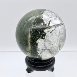 Lodalite Garden Chlorite Specimen Sphere | 53mm or 2.1" | Clear/Green | 211.5g - PremiumBead Primary Image 1