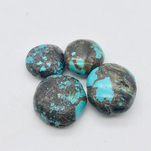 4 Genuine Natural Turquoise Nugget Beads | 245.4 cts | Blue/Black | 4 Beads - PremiumBead Alternate Image 7