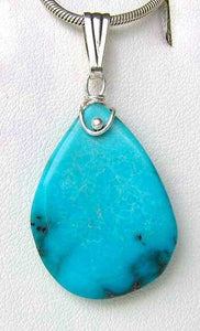 Fab! Turquoise & Sterling Silver Drop Pendant! 7085C - PremiumBead Primary Image 1