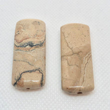 Load image into Gallery viewer, Earthy Leopard Skin Jasper Rectangle Bead | 40x16x7mm | 1 Bead |
