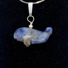 Load image into Gallery viewer, Sodalite Whale Pendant Necklace | Semi Precious Stone Jewelry | Silver Pendant - PremiumBead Alternate Image 2
