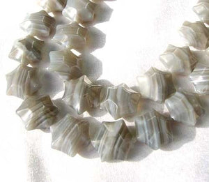 Twinkle 3 Carved Grey Agate 6-Point Star Beads 9245GA - PremiumBead Primary Image 1