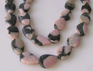 Natural Untreated Pink Kambaba Jasper 17x12mm Teardrop Bead Strand 110247 - PremiumBead Primary Image 1