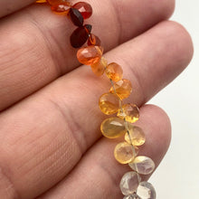 Load image into Gallery viewer, 26.75cts Untreated Mexican Fire Opal 7&quot; Briolette Bead Strand | 6-8mm | 10230B - PremiumBead Alternate Image 5
