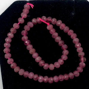 Tourmaline Faceted Roundel Beads | 4x3mm | Pink | 20 Bead(s)