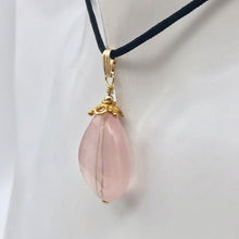 Load image into Gallery viewer, Sparkle Twist Faceted 14kgf Rose Quartz 23x17mm Pear Pendant - PremiumBead Alternate Image 8
