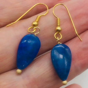 Lapis Lazuli and14K Gold Filled Earrings | 1 5/8" (Long) | Blue | 1 Pair |