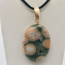 Load image into Gallery viewer, Ocean Jasper 32x25mm Oval and 14K gold-filled Pendant 510561B - PremiumBead Alternate Image 3
