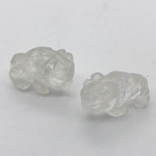 Load image into Gallery viewer, Charge! Quartz Hand Carved Bison / Buffalo Figurine | 21x14x8mm | Clear - PremiumBead Alternate Image 8
