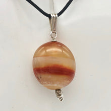 Load image into Gallery viewer, Natural Carnelian Agate Oval &amp; Sterling Silver Pendant | 28x24.5x16mm | 2&quot; Long - PremiumBead Alternate Image 3
