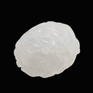 Jade AAA Carved Barrel Bead | 16x14mm | White | 1 Bead |