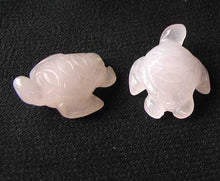 Load image into Gallery viewer, Majestic 2 Carved Rose Quartz Sea Turtle Beads - PremiumBead Primary Image 1
