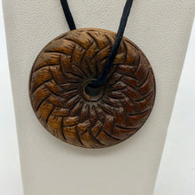 Load image into Gallery viewer, Intricately Carved Teak 41mm Disc Ojime/Netsuke Bead - PremiumBead Primary Image 1
