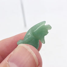 Load image into Gallery viewer, Howling New Moon Carved Aventurine Wolf/Coyote Figurine | 22x12x7.5mm | Green - PremiumBead Primary Image 1
