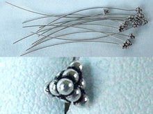 Load image into Gallery viewer, 6 Handmade Sterling Silver Pyramid Dot Headpins 004006 - PremiumBead Primary Image 1

