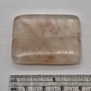 Quartz Orange Rectangular Pendant Bead | 40x30x6mm |