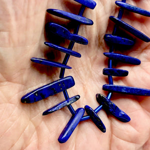 Stunning Natural Lapis Pendant Bead Strand | 15x3x5 to 28x4x5mm | Blue | 58 bds| - PremiumBead Alternate Image 5