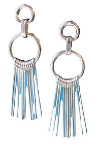 Sassy Solid Sterling Silver Designer Dangle Earrings 10123I