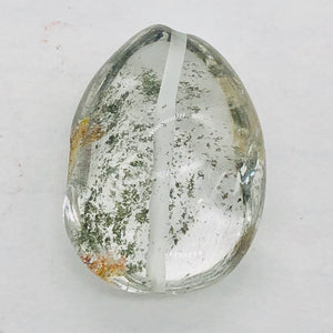 Lodalite Quartz Oval Pendant Bead | 27x20x14 mm | Clear Included | 1 Bead |