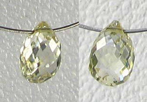 Natural Canary Diamond 4.25x3mm Briolette Bead .27cts 6111 - PremiumBead Alternate Image 2