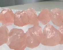 Load image into Gallery viewer, Designer 2 Natural Raw Rose Quartz Crystal Beads 009110 - PremiumBead Primary Image 1
