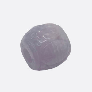 Jade AAA Carved Barrel Bead | 16x14mm | Lavender | 1 Bead |