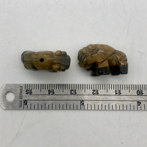 Carved Tiger Eye Buffalo Figurine Worry Stone | 21x14x8mm | Golden - PremiumBead Alternate Image 8
