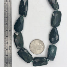 Load image into Gallery viewer, Hand Faceted 3 Bloodstone Focal Pendant Bead | 26-23mm | Green/Red | 6214 - PremiumBead Alternate Image 8
