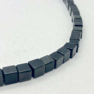 Ten AAA Black Obsidian with Some Rainbow Cube Beads - PremiumBead Alternate Image 3