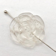 Load image into Gallery viewer, Bloomin&#39; 2 Carved Clear Quartz Rose Flower Beads 009290QZ - PremiumBead Alternate Image 3
