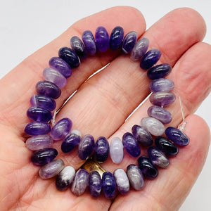 Twilight Natural Amethyst Roundel Bead 1/2 Strand (38 Beads) 9414HS