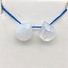 Load image into Gallery viewer, 2 Blue Chalcedony Faceted Briolette Beads - PremiumBead Alternate Image 2
