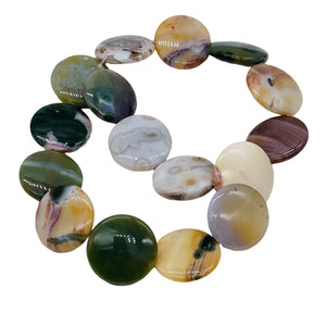 Ocean Jasper Graduated Round Strand | 26x8 to 24x8 mm | Multi-color | 16 Beads |