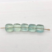 Load image into Gallery viewer, 5 Natural Blue / Green Fluorite Square Beads 10483
