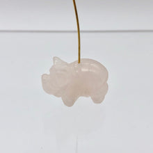 Load image into Gallery viewer, Hand Carved Pink Rose Quartz PIGGY Figurine | 21x13x9.5mm | Pink - PremiumBead Alternate Image 10
