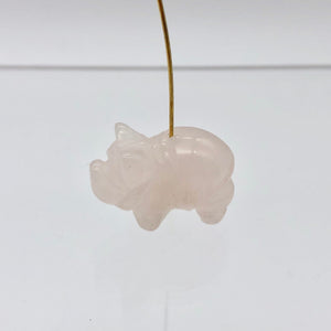 Hand Carved Pink Rose Quartz PIGGY Figurine | 21x13x9.5mm | Pink - PremiumBead Alternate Image 10