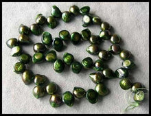 Load image into Gallery viewer, Rainbow Green Pearl Blister Pendant Bead Strand 108084 - PremiumBead Primary Image 1
