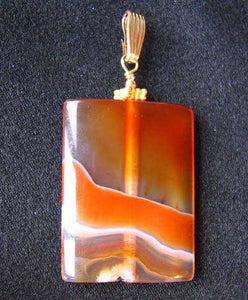 Hand Carved Carnelian Agate and 14K Gold Filled 2 1/8" Pendant 506759B - PremiumBead Alternate Image 8