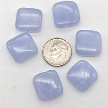 Load image into Gallery viewer, Blue Chalcedony Square Half Strand | 16x16x6 | Blue | 6 Beads |
