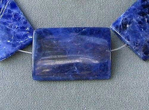 Natural Sodalite Pendant Beads | 38x25mm | Blue | Rectangle | 2 beads | - PremiumBead Alternate Image 10