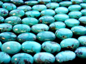 2 Natural Blue Turquoise Skipping Stone Beads 2281 - PremiumBead Primary Image 1