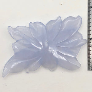 83.9cts Hand Carved Blue Chalcedony Flower Bead | 53x42x4mm | - PremiumBead Primary Image 1
