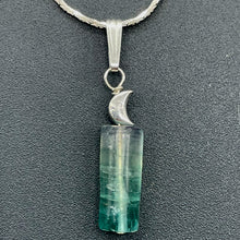 Load image into Gallery viewer, Fluorite Sterling Silver Drop/Dangle Pendant | 1&quot; Long | Blue | 1 Pendant |
